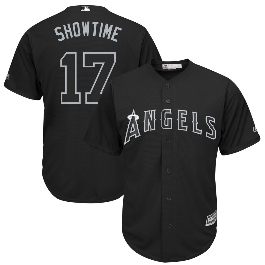 Men Los Angeles Angels #17 Showtime black MLB Jerseys